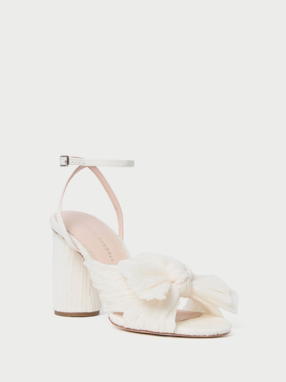 Loeffler Randall Camellia Pearl Pleated Bow Heel